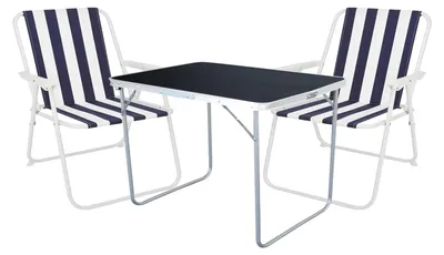 Produktbild von 3-tlg Camping Set Gartenmöbel Campingtisch + 2 Campingstuhl Klappstuhl