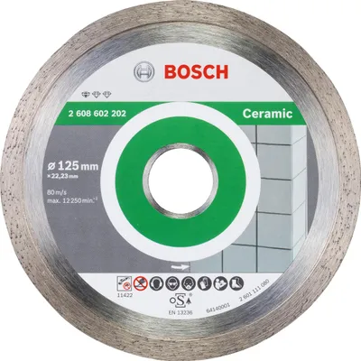 Image de Bosch 2608602202 Bosch Diamanttrennscheibe Standard für Ceramic 125mm 22,23