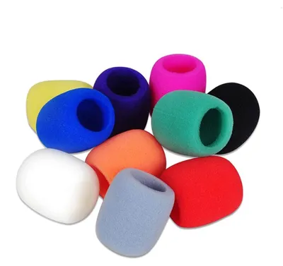 Imagen del producto de Set de 10 fundas de micrófono coloridas para micrófonos de mano