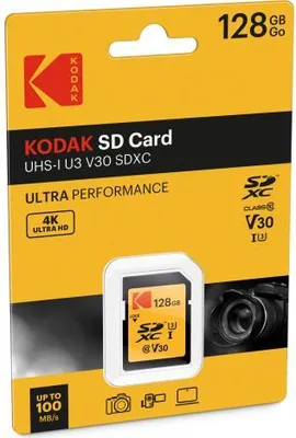 Image de Kodak SD 128GB UHS-I U3 V30 Ultra