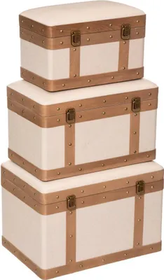 Produktbild von Set aus 3 koffern "norah" beige l39 44 51cm - Atmosphera créateur d'intérieur