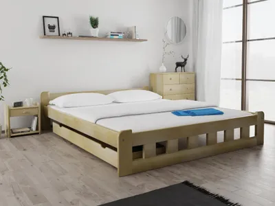 Produktbild von Hochbett Naomi 180 x 200 cm, Kiefer Matratze: Matratze Deluxe 10 cm, Lattenrost: Mit Lamellenrost