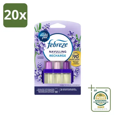 Imagen del producto de 20 unidades de recambios Ambi Pur 3Volution, aroma lavanda, 20 ml - Paquete de suministro - 20 piezas