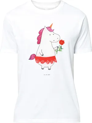 Produktbild von Mr. & Mrs. Panda T-Shirt Einhorn Dame - Weiß - Geschenk, Tshirt, Lustiges, Unicorn, Freundin, Design, Bachelor, Einhörner, oberteil, Bachelorette, Baumwoll, Lady, S