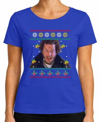 Imagen del producto de Marv Kevin - Suéter navideño feo, regalo de Navidad, camiseta para mujer, azul, talla M