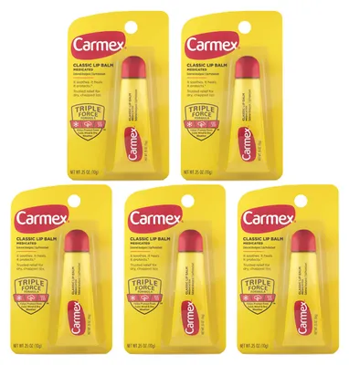 Produktbild von CARMEX - Lippenbalsam 5er Pack - Kälteschutz - Regenerierend - In der Tube