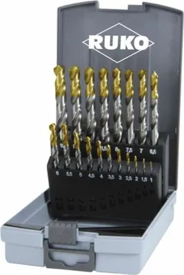 Obrázok produktu pre RUKO 2501215TRO HSS-G Twist drill bit set 25-piece 1 mm, 1.5 mm, 2 mm, 2.5 mm, 3 mm, 3.5 mm, 4 mm, 4.5 mm, 5 mm, 5.5 mm, 6 mm, 6.5 mm, 7 mm, 7.5 mm, 8 mm, 8.5