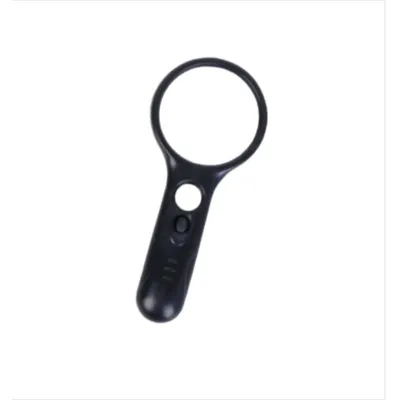 Immagine prodotto di INF Lente d'ingrandimento 3x con LED - Tre luci LED, quattro lenti doppie in vetro, portatile per lettura e ispezione gioielli Nero