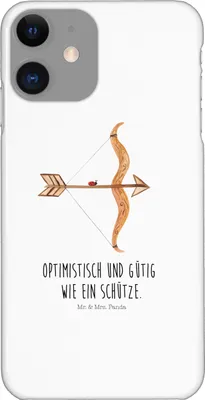 Produktbild von Mr. & Mrs. Panda Iphone 11 Handyhülle Sternzeichen Schütze - Weiß - Geschenk, Pro, Schützenfest, Geburtstag November, Cover, Hülle, Handy Schutzhülle, Dezember, Aszendent