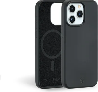 Image de Coque Silicone Renforcée MagSafe pour IP15 Pro Noire