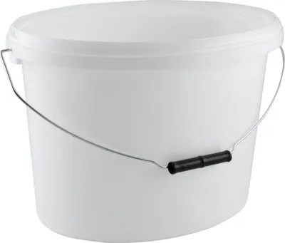 Produktbild von Eimer Oval 12,5L weiß mit Bügel - Kunststoff, Farbeimer, ohne Deckel