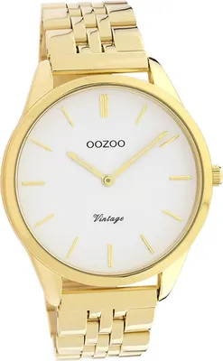 Imagen del producto de Reloj de pulsera para mujer Oozoo, color dorado, analógico, diseño brillante, correa de metal, modelo D2UOC9985A