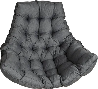 Produktbild von sunnypillow Hängesessel Kissen - Auflage für Rattan & Polyrattan Hängeschaukel - Polster, Sitzauflage für Hängekorb - Anthrazit