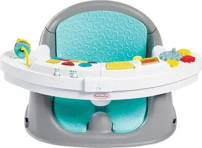 Image de Chaise haute 3 en 1 avec jouets et plateau à collation