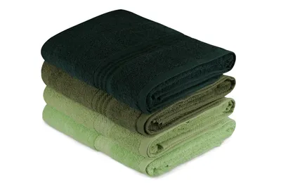Image de Mijolnir, Rainbow - Green, Draps de douche, vert clair, coton, 70 x 140 cm
