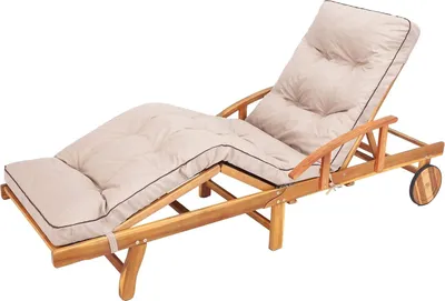 Produktbild von Famanu Gartenkissen für Liegen - Beige, 201 x 55 cm, 8 cm Dick