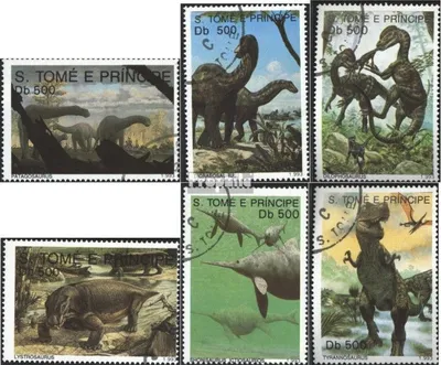 Produktbild von Briefmarken Sao Tome e Principe 1993 Mi 1434-1439 (kompl.Ausg.) gestempelt Prähistorische Tiere