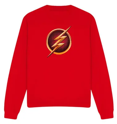 Obrázok produktu pre Mikina The Flash – uni, vhodná pre pánov aj dámy, s okrúhlym výstrihom, model TV39377 (veľkosť XL) (červená)