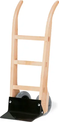 Produktbild von Rollcart Holzsackkarre -100- aus Buchenholz mit Vollgummibereifung 400x100mm Flachstahlschaufel