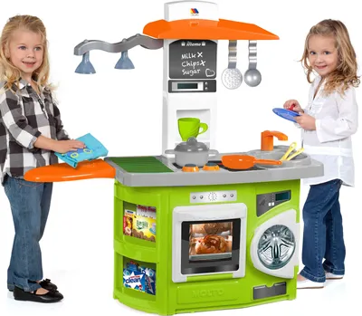 Produktbild von Molto Spielküche mit Lichteffekt Kinderküche Waschmaschine Herd Backofen Küche Kinder