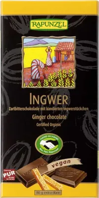 Produktbild von Rapunzel - Zartbitter Schokolade Ingwer 55% - 80g