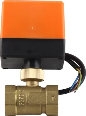 Obrázek produktu pro DC 12-24V G3/4" DN20 Mosazný dvoucestný kulový elektrický ventil s motorem pro řízení průtoku