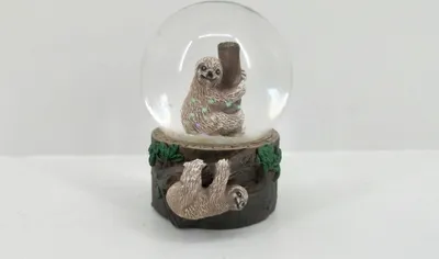 Produktbild von Glitzerkugel Faultier, 6 cm, Schneekugel Tier Tiere Schneekugeln, Faultiere