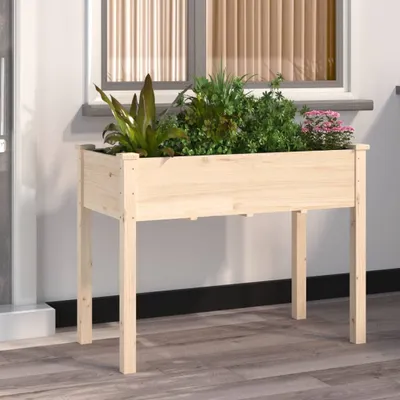 Produktbild von The Living Store Pflanzkübel mit Einsatz 118x59x76 cm Massivholz Tanne