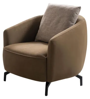 Zdjęcie produktu dla Nowoczesny fotel w kolorze beżowym Fotel designerski Luksusowe metalowe nóżki