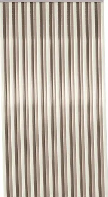 Productafbeelding van Unyqoos® Insectenwerend gordijn voor deur – PVC vliegenhor 90 x 200 cm, bruin-beige-wit, met brede, dicht op elkaar liggende strepen, direct klaar voor gebruik