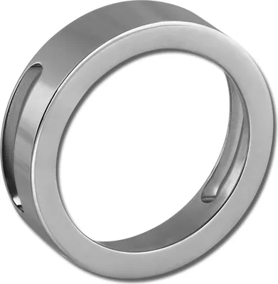 Produktbild von Amello Coins Armschmuck 25mm Edelstahl Kettenanhänger silber Damen ESC080J