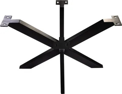 Produktbild von Spider-Tischgestell, Roheisen schwarz lackiert, Metallgestell für Holztische, Gestell mit vielseitiger Verwendbarkeit