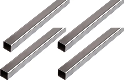 Produktbild von Alberts 4 x Vierkantrohr, Stahl roh, 30 x 30 x 1,5 mm, Länge 2 m