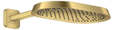 Productafbeelding van AXOR ShowerSphere douchekop 370/220 met 1 straal, inclusief douchearm, met geborstelde gouden afwerking