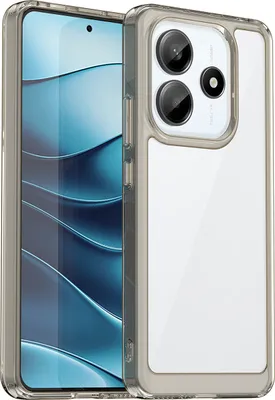Produktbild von Schutzhülle für Xiaomi Redmi Note 14 5G Klar Rückseite Stoßfeste TPU Silikon Bumper Hülle Grau