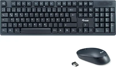 Image de Equip Wireless Keyboard & Mouse Set, DE Layout (clavier et souris sans fil)