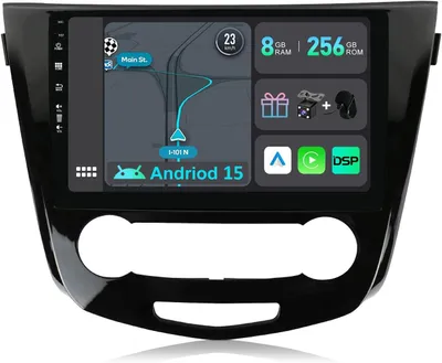 Productafbeelding van Android Autoradio - 9 Inch IPS Touchscreen - 2-DIN Navigatiesysteem met Ingebouwde CarPlay