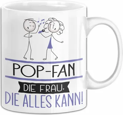 Produktbild von Pop-Fan Geschenk Tasse Becher Die Frau Die Allen Kann Geschenkidee für eine Pop-Fan Lustig (Weiß)