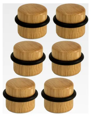 Produktbild von Türstopper aus Holz, selbstklebend, für Holzböden, 6 Stück (Eiche)