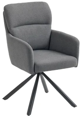 Produktbild von HOMCOM Esszimmerstuhl 360° Drehbar Küchenstuhl mit Leinenbezug, Ergonomisch