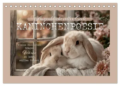 Produktbild von Kaninchenpoesie - Augenblicke voller Seele (Tischkalender 2027 DIN A5 quer), CALVENDO Monatskalender