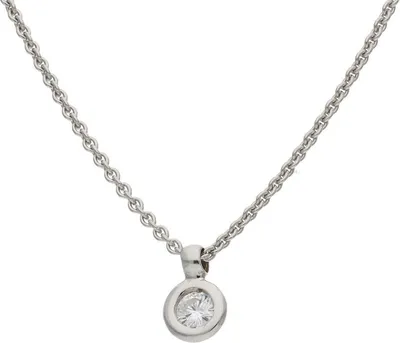 Produktbild von JuwelmaLux Halskette mit Anhänger 585 Weißgold mit Brillant JL30-05-4300