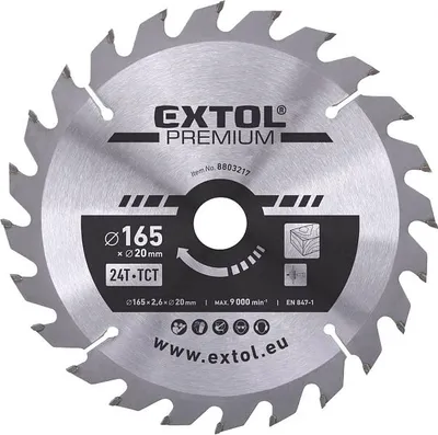 Zdjęcie produktu dla Brzeszczot Extol Premium (8803217) z ostrzami SK, 165x2,0x20mm, 24T