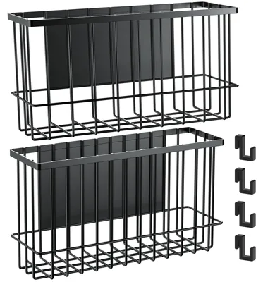 Produktbild von Magnetische Metallkorb-Organizer - Set von 2 für Küche und Büro
