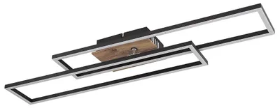 Produktbild von LED Deckenleuchte, beweglich, Holzoptik, schwarz, L 80 cm