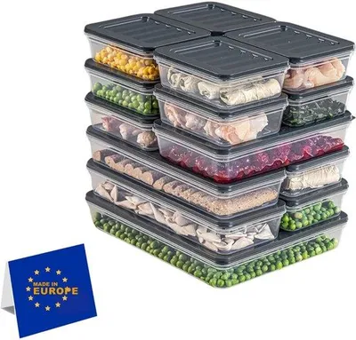 Obrázok produktu pre Jednoduché chladiace boxy, stohovateľné, mrazuvzdorné, 15 kusov