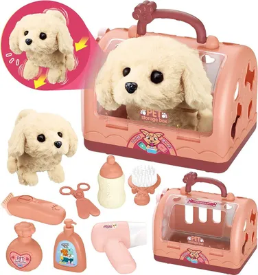 Produktbild von Kuscheltier Elektro Plüschhund mit Leine, läuft, bellt&wedelt Spielzeug ab 3Jahren