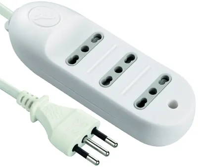 Zdjęcie produktu dla Electraline 62007 - Ochrona przed przepięciami, kabel, 1,5 m, 3 gniazda, biały, kolor: