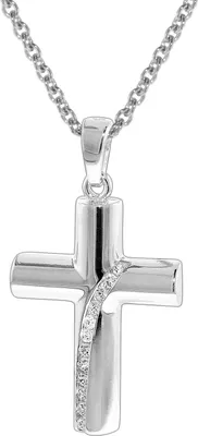 trendor 35840 Kreuz-Anhänger mit Silber-Halskette 1