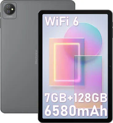 Produktbild von Blackview Tablet 10 Zoll, Tab 8 WiFi Tablet Android 12, Tablet 5G/2.4G WiFi 6, 7GB(4GB+3GB)RAM+128GB ROM(TF 1TB), 6580mAh Akku, 13MP+8MP Kamera/HD+ IPS/GMS Certified/BT5.0/OTG/Dual-Lautsprecher/Type-C